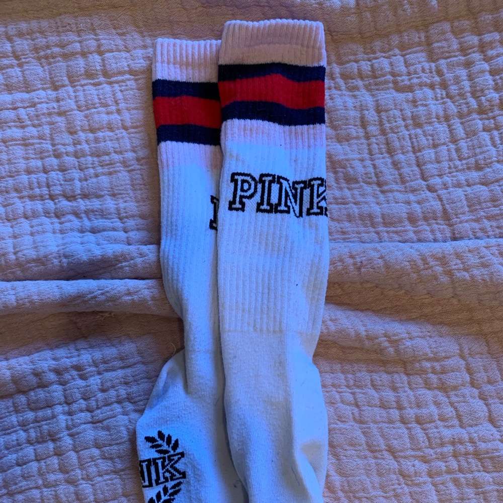 Victoria’s Secret pink knee high socks